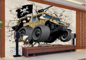 Cheap Wall Murals Canada Custom Wall Mural Wallpaper 3d Cartoon Military Vehicles