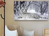 Cheetah Print Wall Murals 2019 White Tiger Landscape Print Canvas Painting Home Decor Canvas