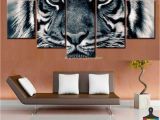 Cheetah Print Wall Murals 5 Piece Home Decor Canvas Print Painting Wild Animal Wall Art Tiger