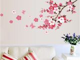 Cherry Blossom Mural On Walls 120x50cm Cherry Blossom Flower Wall Stickers Waterproof Living Room Bedroom Wall Decals 739 Decors Murals Poster My Wall Stickers My Wall Tattoos From