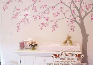 Cherry Blossom Mural On Walls Cherry Blossom Wall Decal Wall Decals Flower Vinyl Wall