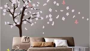 Cherry Blossom Wall Mural Stencil Tree Wall Decal White Cherry Blossom Wall Decal Cherry