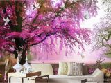 Cherry Tree Wall Mural 3d Room Wallpaper Cloth Custom Dream Cherry Tree Deer Tv Background Wall Home Improvement 3d Wall Murals Wallpaper for Walls 3 D Canada 2019