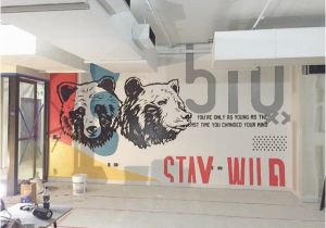 Chicago Bears Murals 2nd Half Of the Mural I Just Finished Wework Berkeley Mural Bear