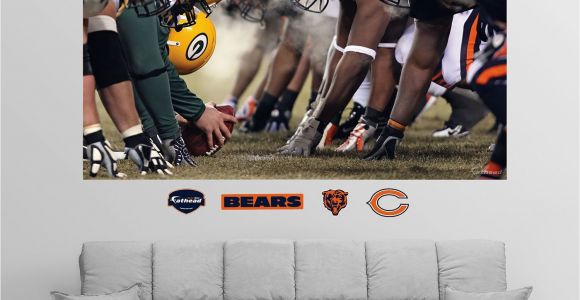 Chicago Bears Wall Mural Fathead Chicago Green Bay Line Of Scrimmage Wall Graphic In 2019