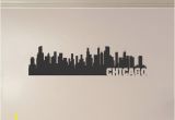 Chicago Skyline Wall Mural Chicago Illinois City Skyline Interior Wall Decal with