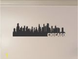 Chicago Skyline Wall Mural Chicago Illinois City Skyline Interior Wall Decal with