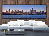 Chicago Skyline Wall Mural Chicago Skyline On Canvas Wall Art Chicago Print Chicago Art Chicago Chicago Canvas Panoramic Chicago Sunset Poster