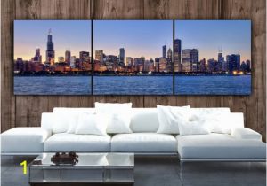 Chicago Skyline Wall Mural Chicago Skyline On Canvas Wall Art Chicago Print Chicago Art Chicago Chicago Canvas Panoramic Chicago Sunset Poster