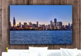 Chicago Skyline Wall Mural Chicago Skyline On Canvas Wall Art Chicago Print Chicago Art Chicago Chicago Canvas Panoramic Chicago Sunset Poster