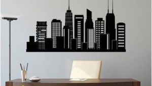 Chicago Skyline Wall Mural Chicago Skyline Wall Decal City Silhouette Chicago Illinois Skyline Decal Fice Business College Dorm Living Room Wall Art Home Decor C127