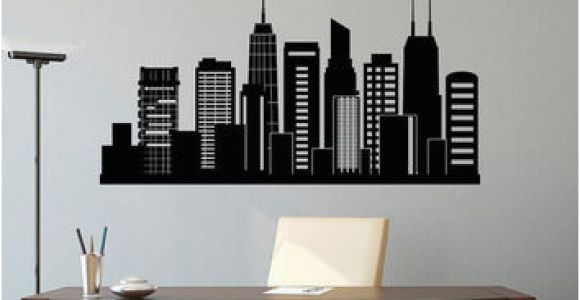 Chicago Skyline Wall Mural Chicago Skyline Wall Decal City Silhouette Chicago Illinois Skyline Decal Fice Business College Dorm Living Room Wall Art Home Decor C127