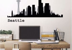 Chicago Skyline Wall Mural Seattle Cityscape Wall Art Kit