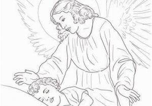 Child Sleeping Coloring Page to See Printable Version Of Guardian Angel Over Sleeping Child