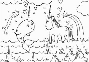 Childrens Coloring Pages Printable Unicorn Narwhal Coloring Pages