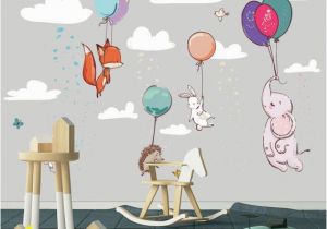 Childrens Wall Mural Decals Flying Animals Wall Mural Adorable Animals Wallpaper Wall