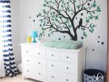 Childrens Wall Mural Stickers Tree Wall Decals Baby Nursery Tree Wall Sticker with Owl and