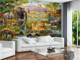 Childrens Wall Murals Painted Custom Mural Wallpaper 3d Children Cartoon Animal World forest