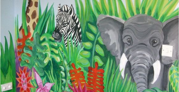 Childrens Wall Murals Painted Jungle Scene and More Murals to Ideas for Painting Children S