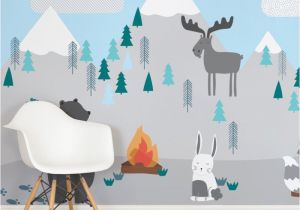 Childrens Wall Murals Wallpaper Kids Mountain Scene Square Wall Mural In 2019