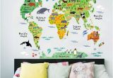 Childrens Wall Stickers Murals 3 Cool World Map Decals to Kids Excited About Geography