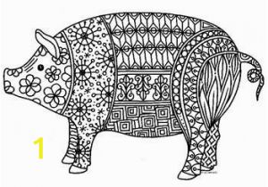 Chinese New Year Coloring Pages Chinese New Year 2019 Pig Zentangle Coloring Page 2019