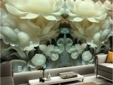 Chinese Wall Murals Wallpaper Custom 3d Mural Wallpaper Chinese Jade Lotus 3d Stereoscopic