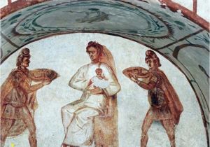 Christian Mural Paintings Nativit  Con I Magi Nelle Cata Be Dei Ss Marcellino E Pietro A