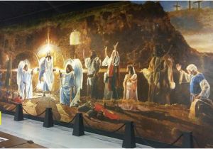 Christian Mural Paintings the Resurrection Mural Shows Biblical Characters Celebrating