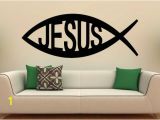 Christian themed Wall Murals Jesus Fish Wall Decal Religion Vinyl Stickers Jesus Christ Symbol
