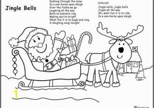 Christmas Bells Coloring Pages Printable Santa Sleigh Coloring Page with Jingle Bells