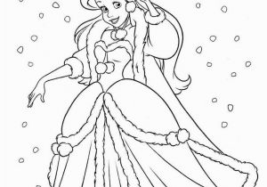 Christmas Coloring Pages Disney Princess Ariel Playing In the Snow Ariel Winter Christmas with