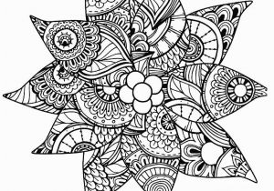 Christmas Coloring Pages for Grown Ups Holiday Christmas Detailed Poinsettia Coloring Page for