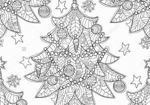Christmas Coloring Pages for Grown Ups Stock Vector Merry Christmas Zentangle Fir Tree Doodle