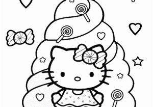 Christmas Coloring Pages Hello Kitty Hello Kitty Coloring Pages Candy with Images