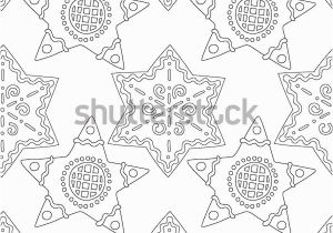 Christmas Gingerbread Coloring Page Gingerbread Black White Illustration Coloring Book Stock