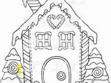 Christmas Gingerbread Coloring Page Gingerbread House