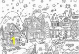 Christmas House Coloring Page Christmas Village Coloring Page