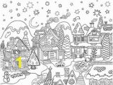 Christmas House Coloring Page Christmas Village Coloring Page