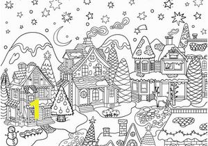 Christmas House Coloring Page Christmas Village Coloring Page