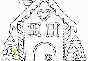 Christmas House Coloring Page Gingerbread House