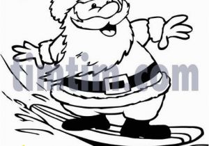 Christmas In July Coloring Pages Surfing Santa Coloring Page