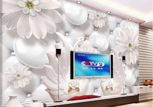 Christmas Murals for Walls Custom Modern Minimalist 3d Relief Circle Ball Flower Pattern Swan