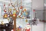 Christmas Murals for Walls Removable Christmas Window Home Wall Decal Mural Stickers Owls Gift