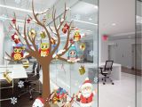 Christmas Murals for Walls Removable Christmas Window Home Wall Decal Mural Stickers Owls Gift