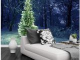 Christmas Murals for Walls Uk Custom 3d Mural Christmas Tree Fairy Lights Nature Hotel