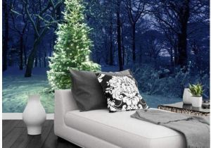 Christmas Murals for Walls Uk Custom 3d Mural Christmas Tree Fairy Lights Nature Hotel