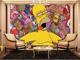 Christmas Murals for Walls Uk Homer Simpson Wall Mural Kids Wall Murals Amazon