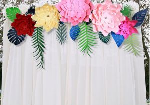 Christmas Party Wall Murals 24 Inches 3d Artificial Paper Flower Wall Sticker Stduio Wedding