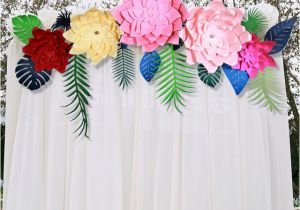 Christmas Party Wall Murals 24 Inches 3d Artificial Paper Flower Wall Sticker Stduio Wedding